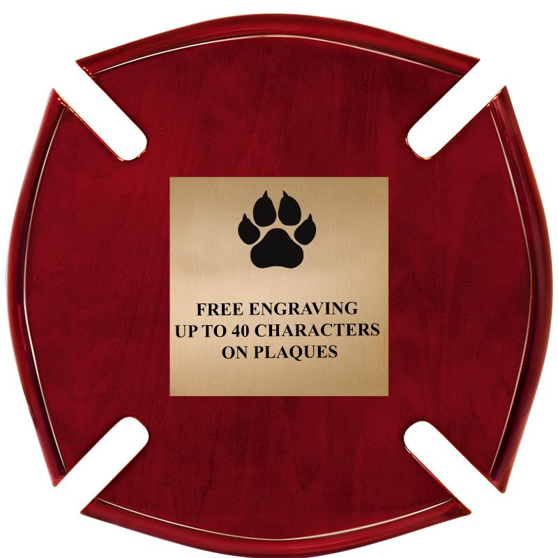 10"X10"ROSEWOOD MALTESE PLAQUE