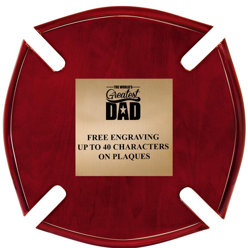 10"X10"ROSEWOOD MALTESE PLAQUE