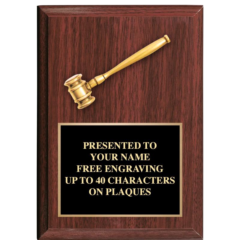 8x10 METAL MOUNT WOOD PLAQUE