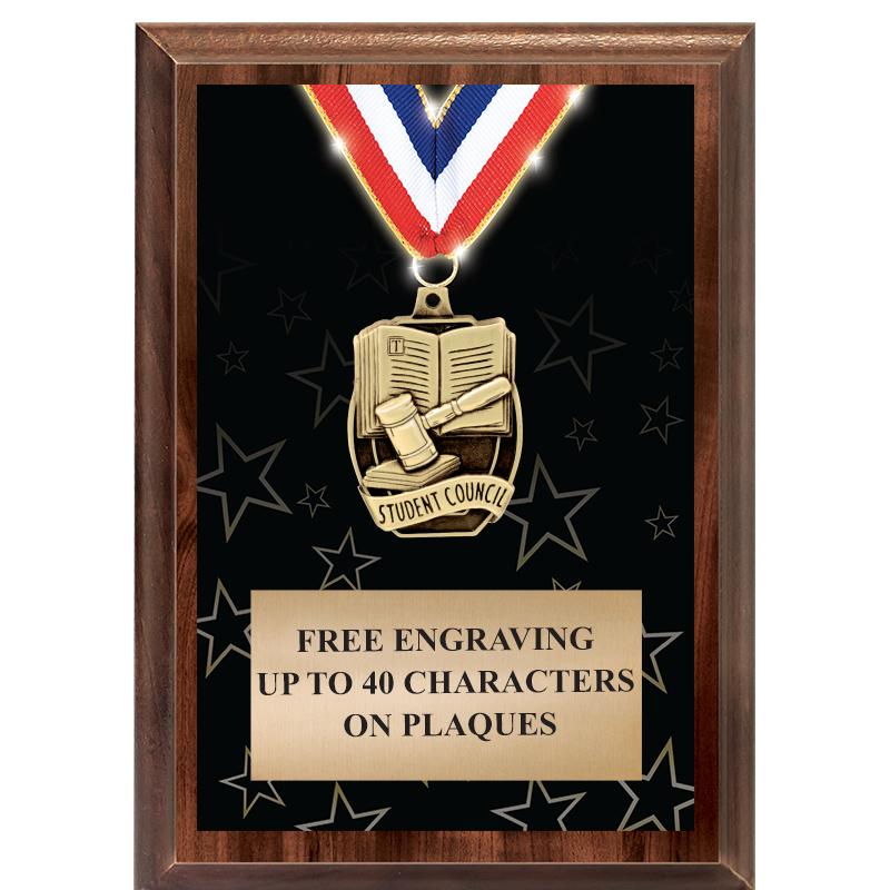 5X7 SHOWSTOPPER MEDAL PLAQUE