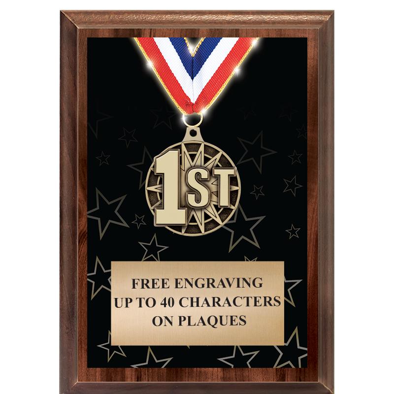 5X7 SHOWSTOPPER MEDAL PLAQUE