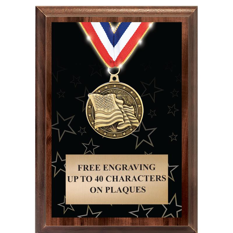 5X7 SHOWSTOPPER MEDAL PLAQUE
