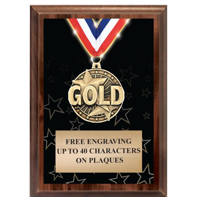 5X7 SHOWSTOPPER MEDAL PLAQUE