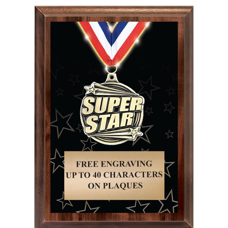 5X7 SHOWSTOPPER MEDAL PLAQUE