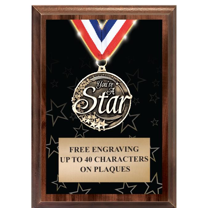 5X7 SHOWSTOPPER MEDAL PLAQUE
