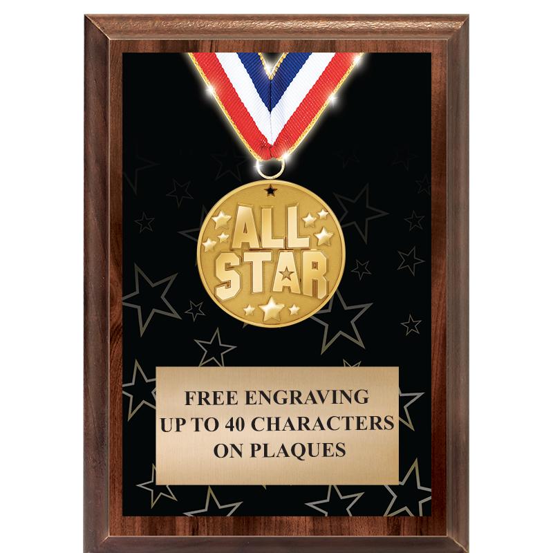 5X7 SHOWSTOPPER MEDAL PLAQUE