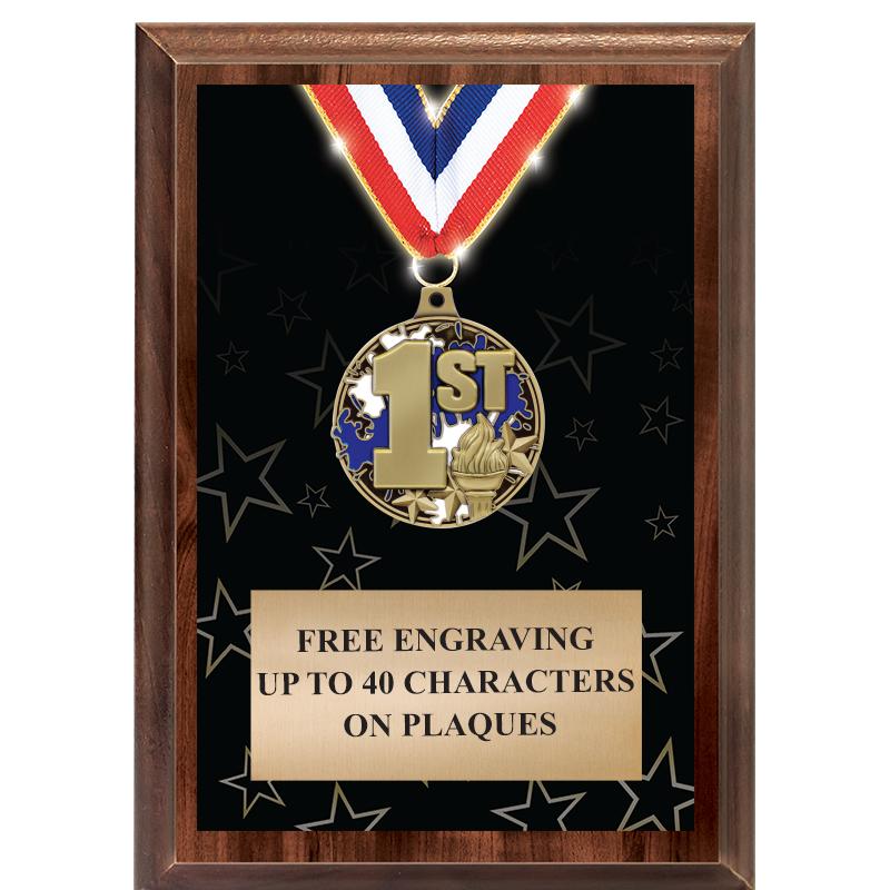 5X7 SHOWSTOPPER MEDAL PLAQUE