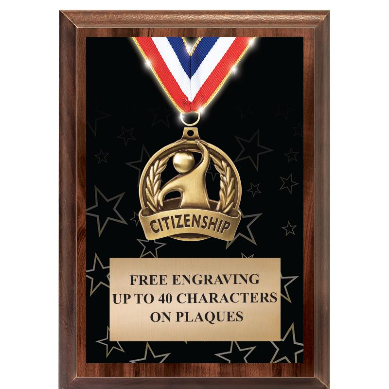 5X7 SHOWSTOPPER MEDAL PLAQUE