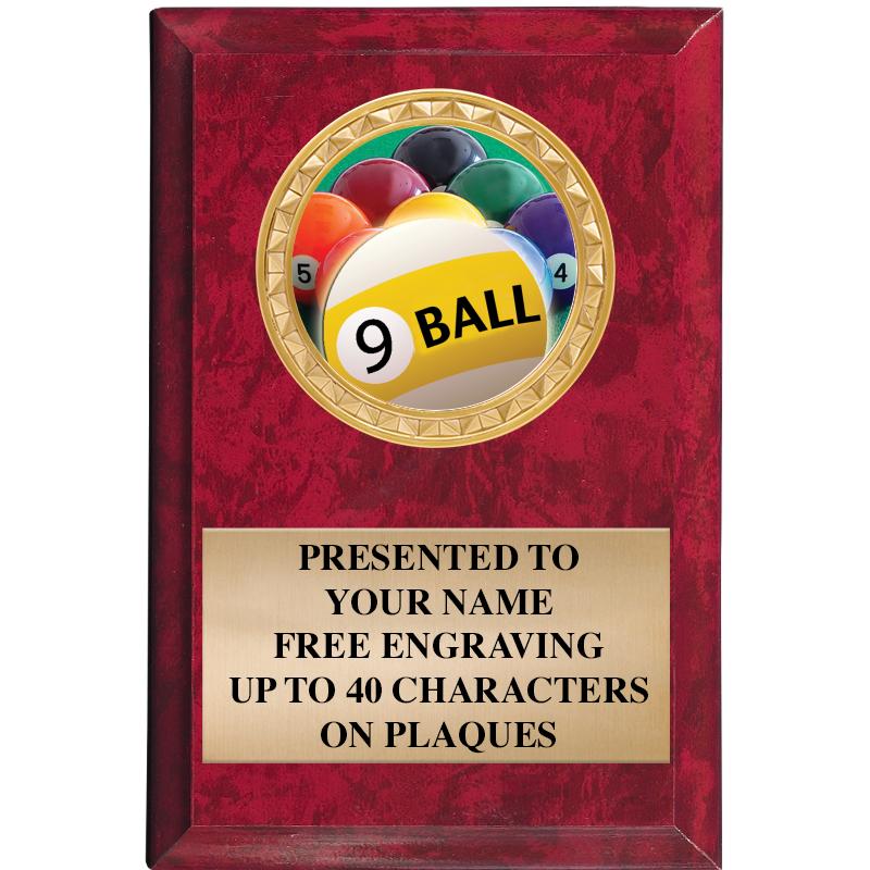 4" X 6" RED MBL INSERT PLQ