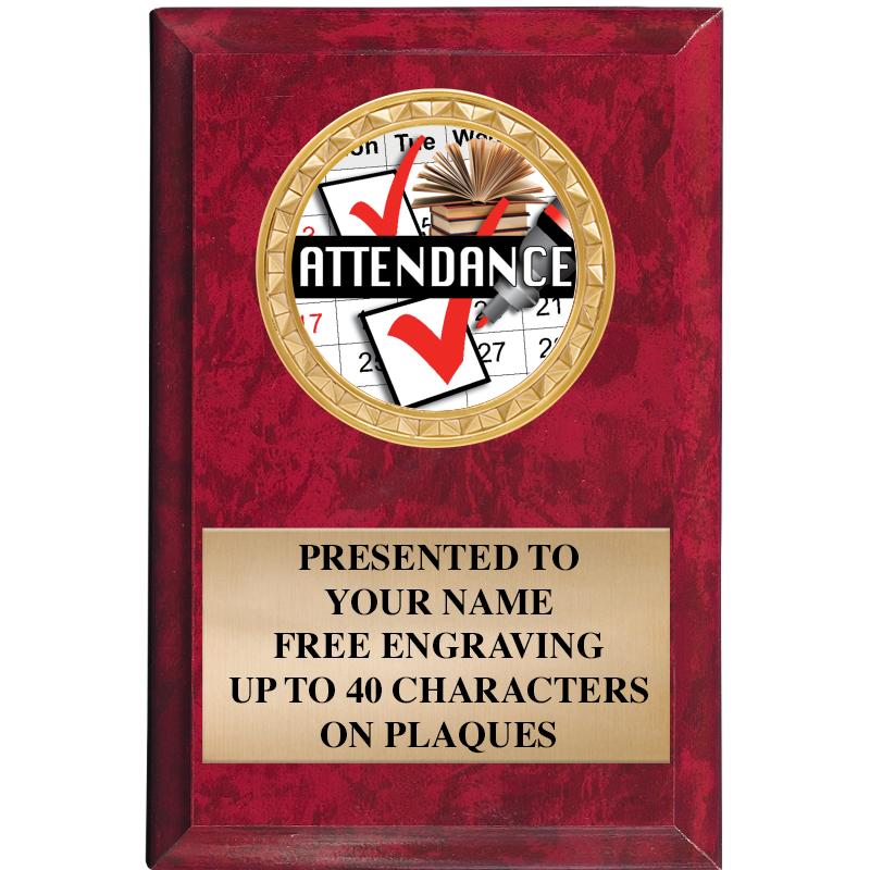 4" X 6" RED MBL INSERT PLQ