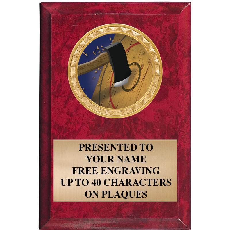 4" X 6" RED MBL INSERT PLQ