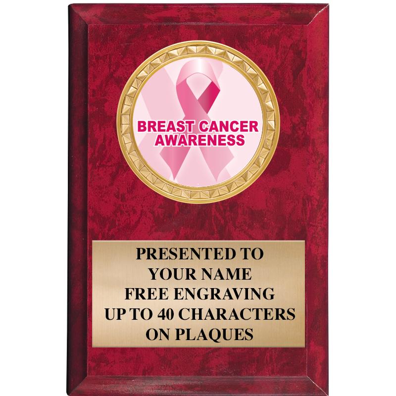 4" X 6" RED MBL INSERT PLQ