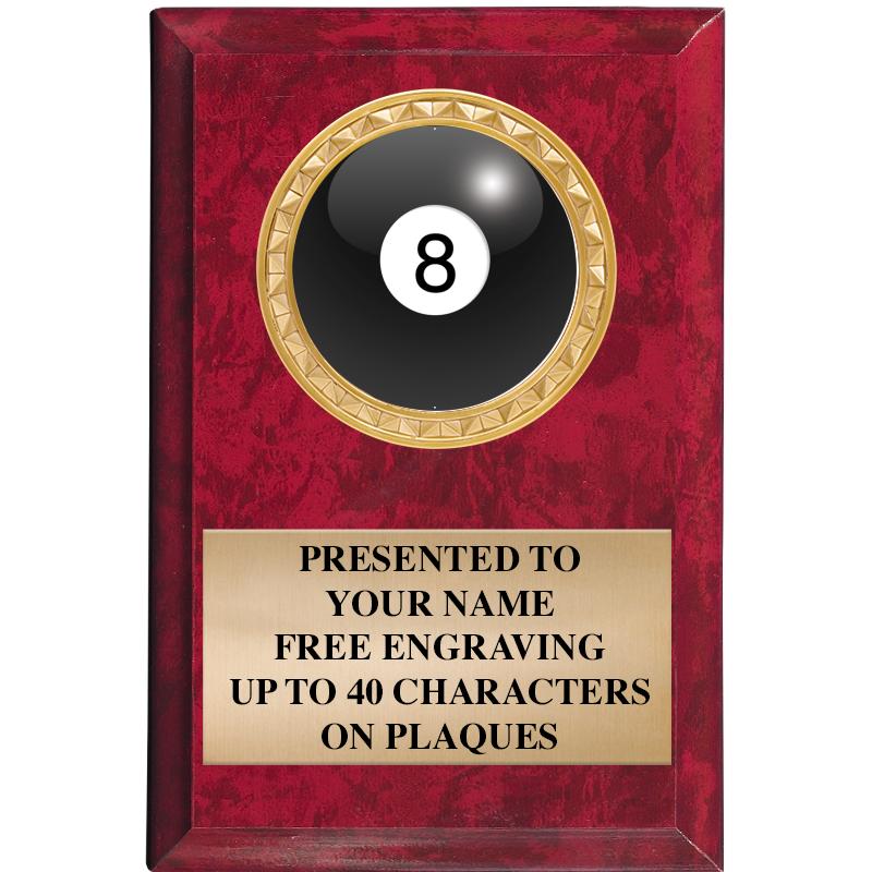 4" X 6" RED MBL INSERT PLQ