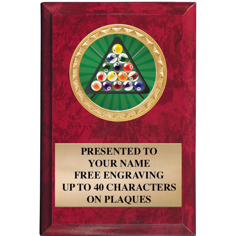 4" X 6" RED MBL INSERT PLQ