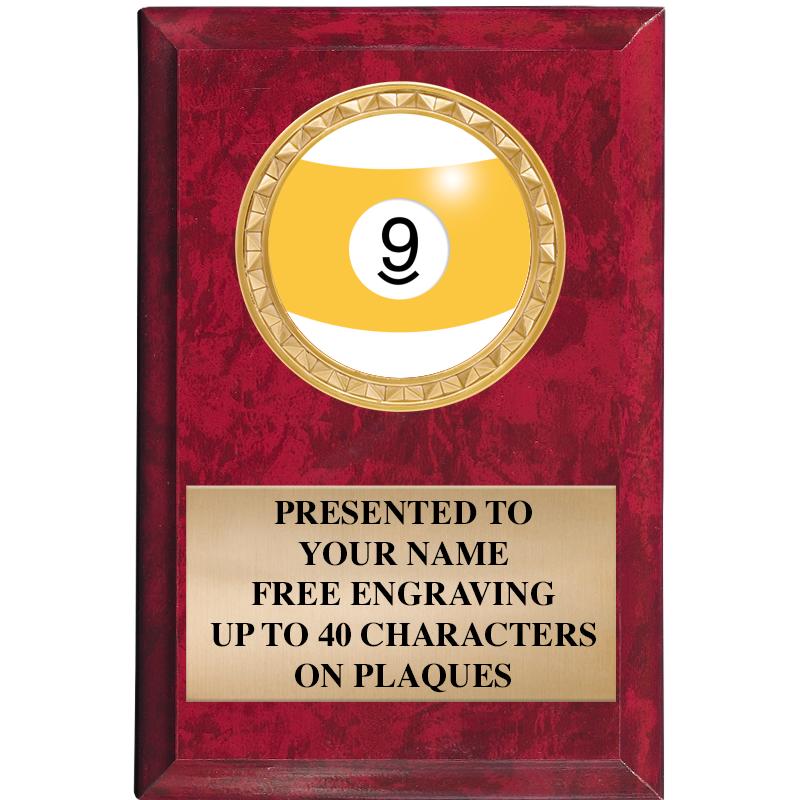 4" X 6" RED MBL INSERT PLQ