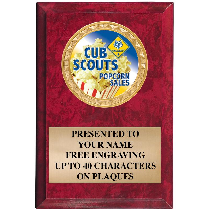 4" X 6" RED MBL INSERT PLQ