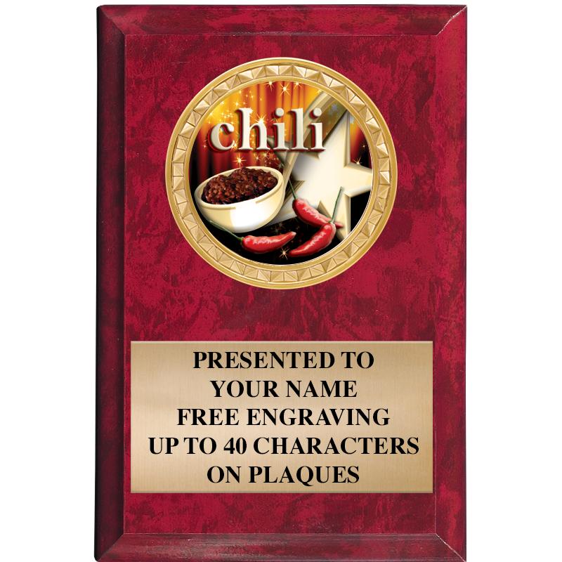 4" X 6" RED MBL INSERT PLQ