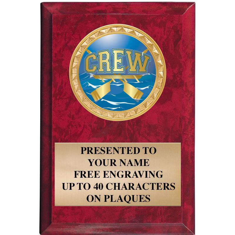 4" X 6" RED MBL INSERT PLQ