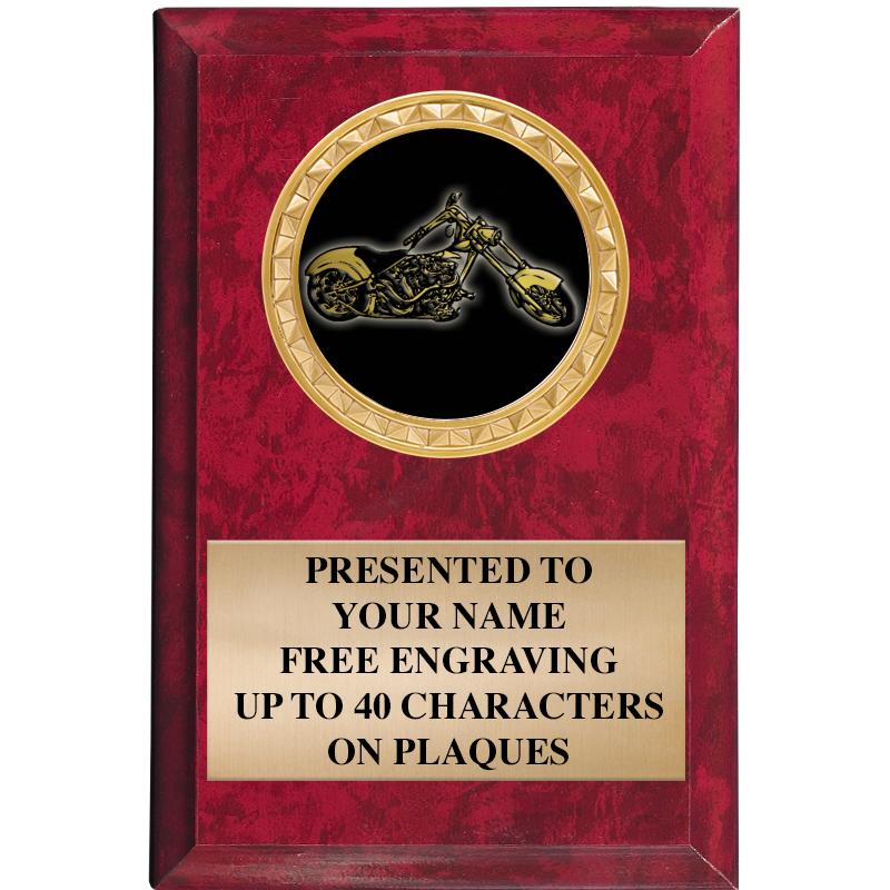 4" X 6" RED MBL INSERT PLQ