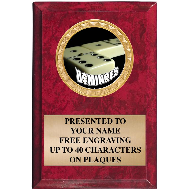 4" X 6" RED MBL INSERT PLQ