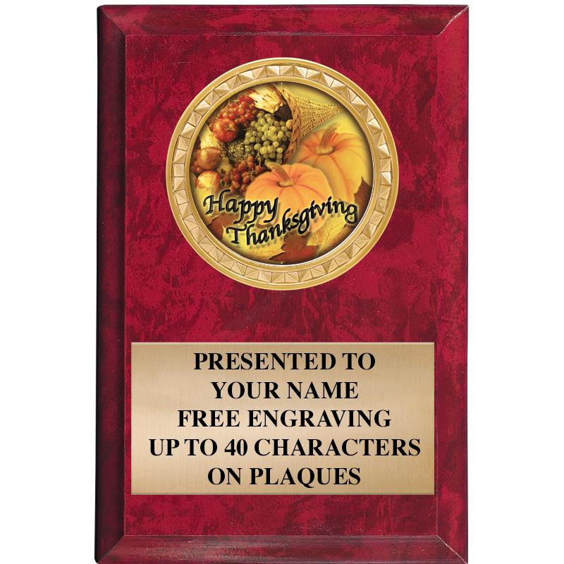 4" X 6" RED MBL INSERT PLQ