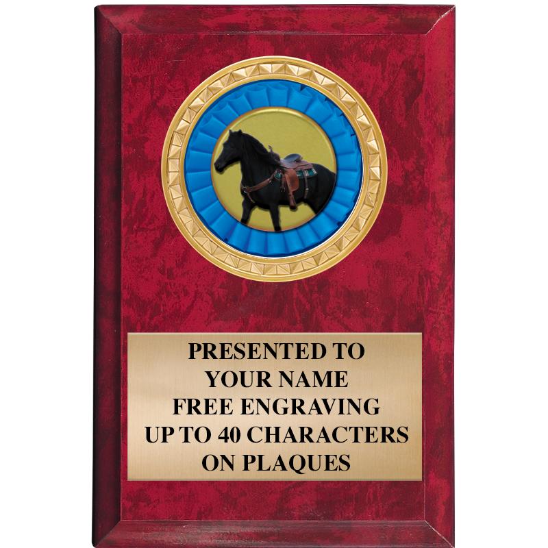 4" X 6" RED MBL INSERT PLQ