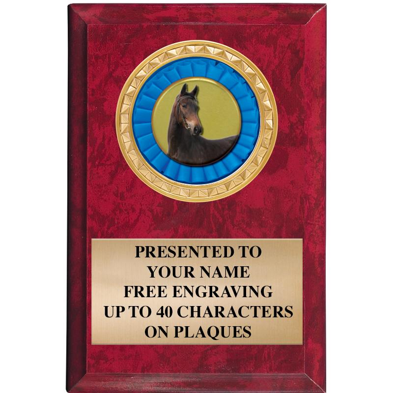 4" X 6" RED MBL INSERT PLQ