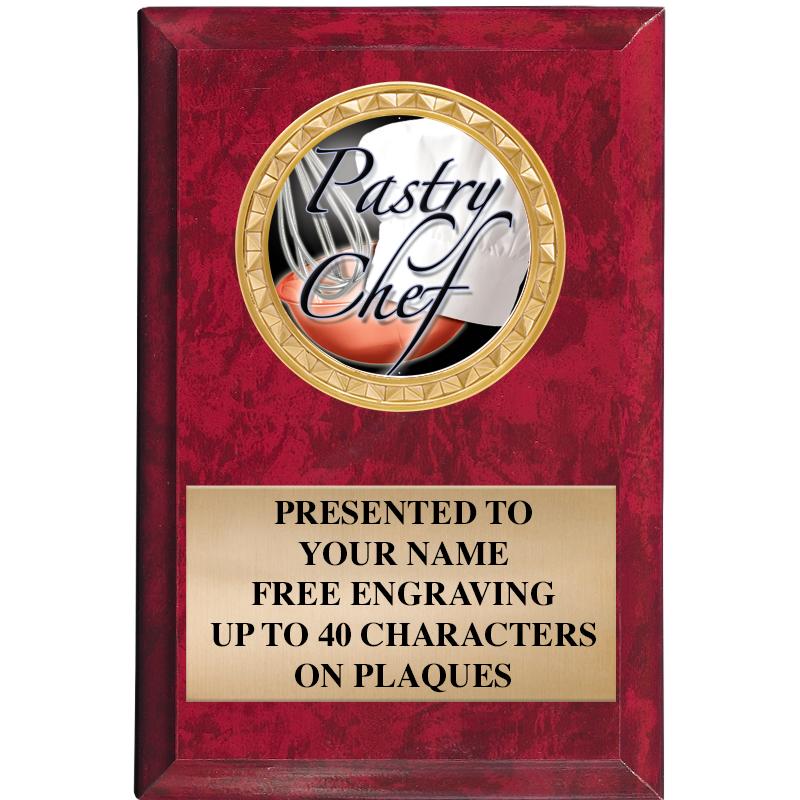 4" X 6" RED MBL INSERT PLQ