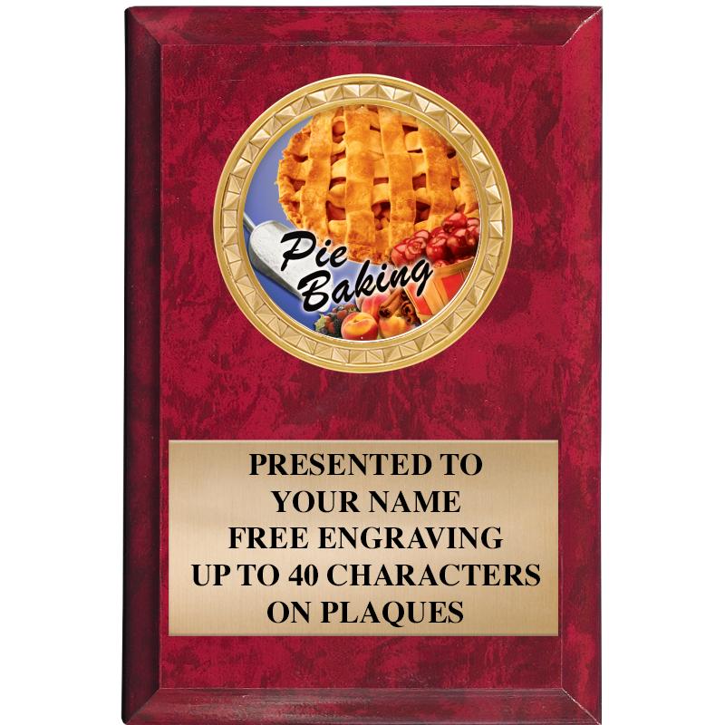 4" X 6" RED MBL INSERT PLQ