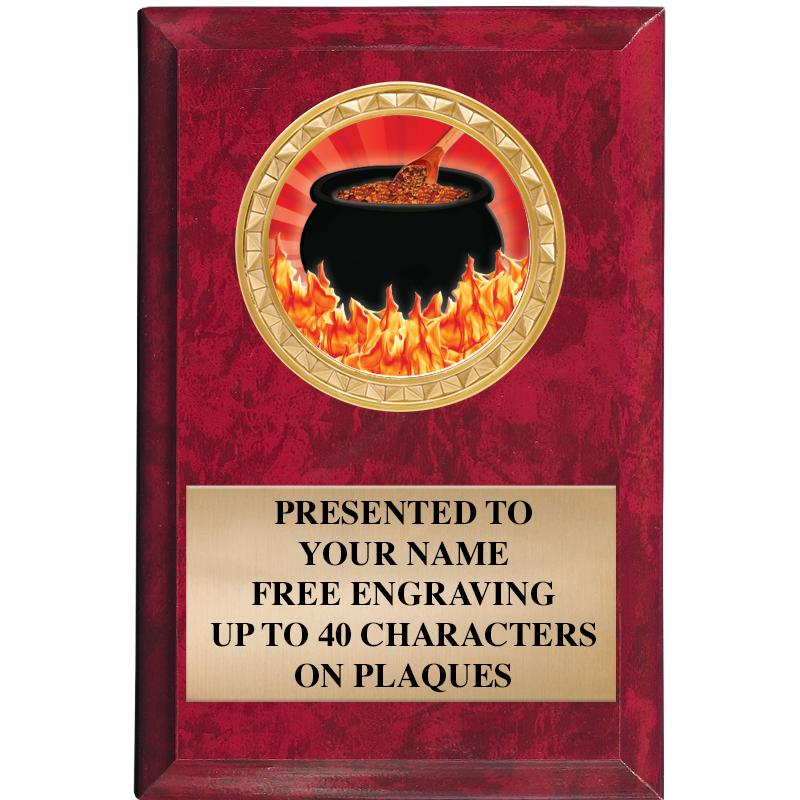 4" X 6" RED MBL INSERT PLQ