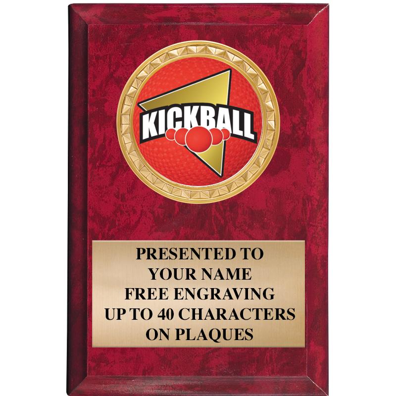 4" X 6" RED MBL INSERT PLQ