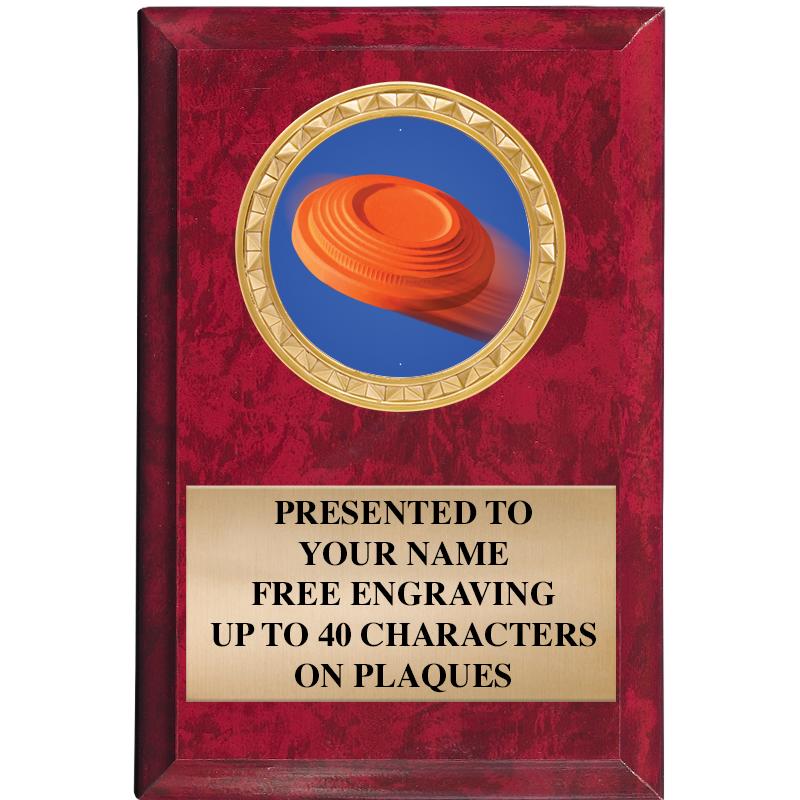 4" X 6" RED MBL INSERT PLQ