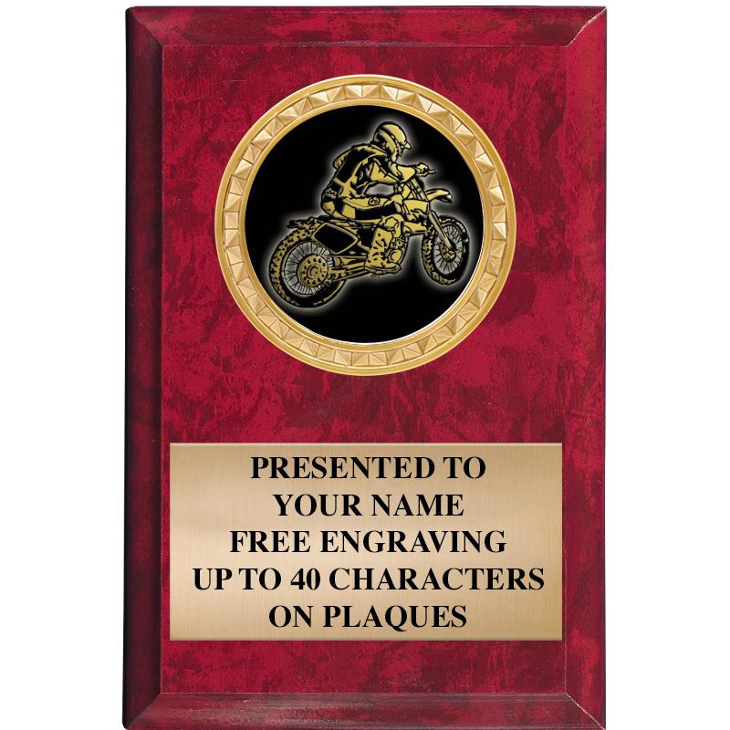 4" X 6" RED MBL INSERT PLQ