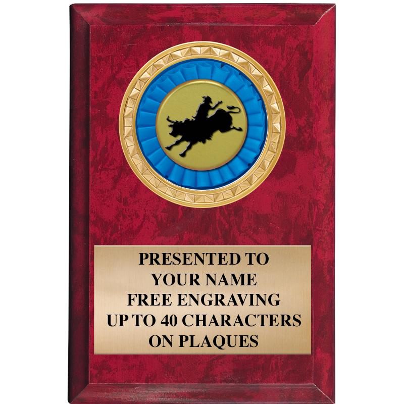 4" X 6" RED MBL INSERT PLQ