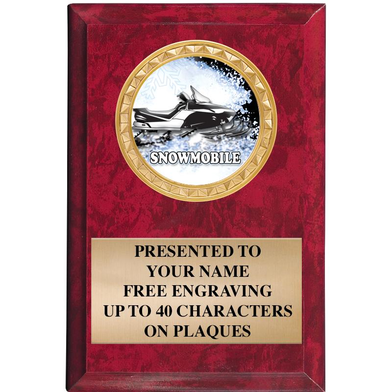 4" X 6" RED MBL INSERT PLQ