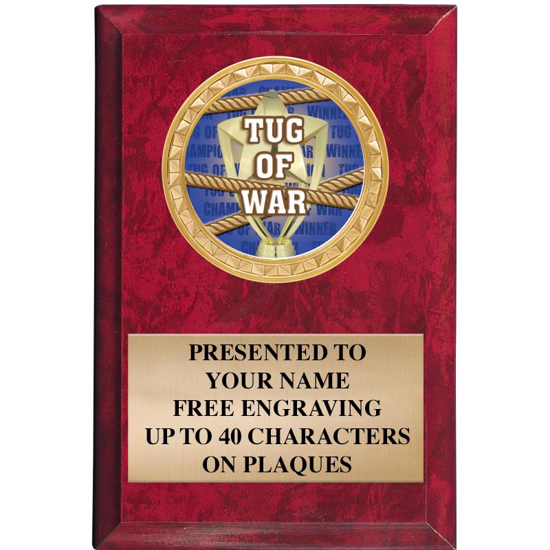 4" X 6" RED MBL INSERT PLQ