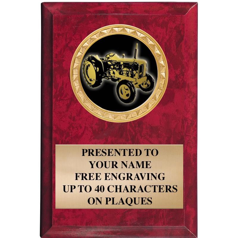 4" X 6" RED MBL INSERT PLQ