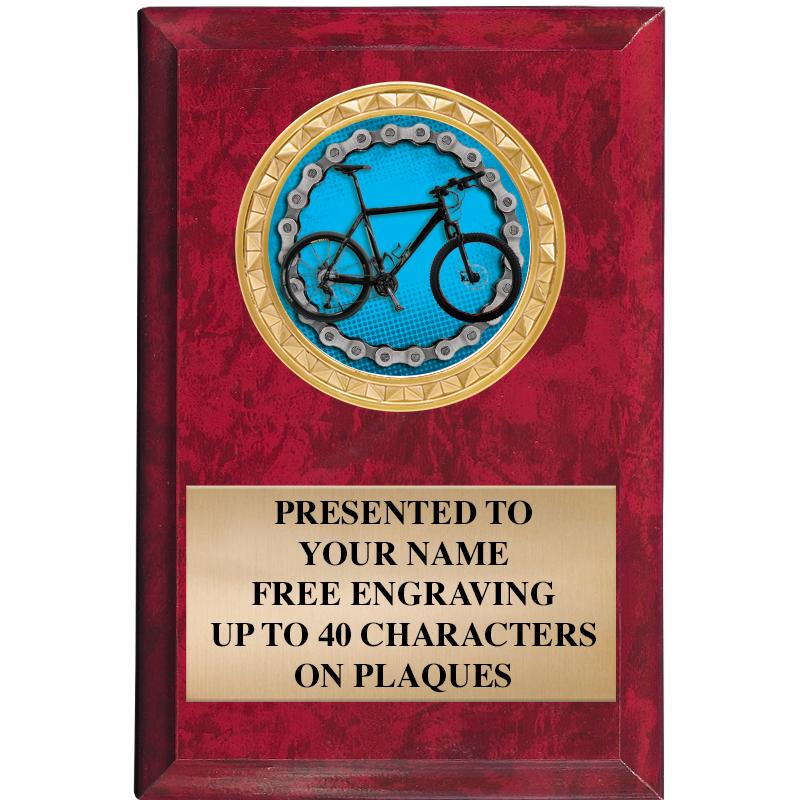 4" X 6" RED MBL INSERT PLQ