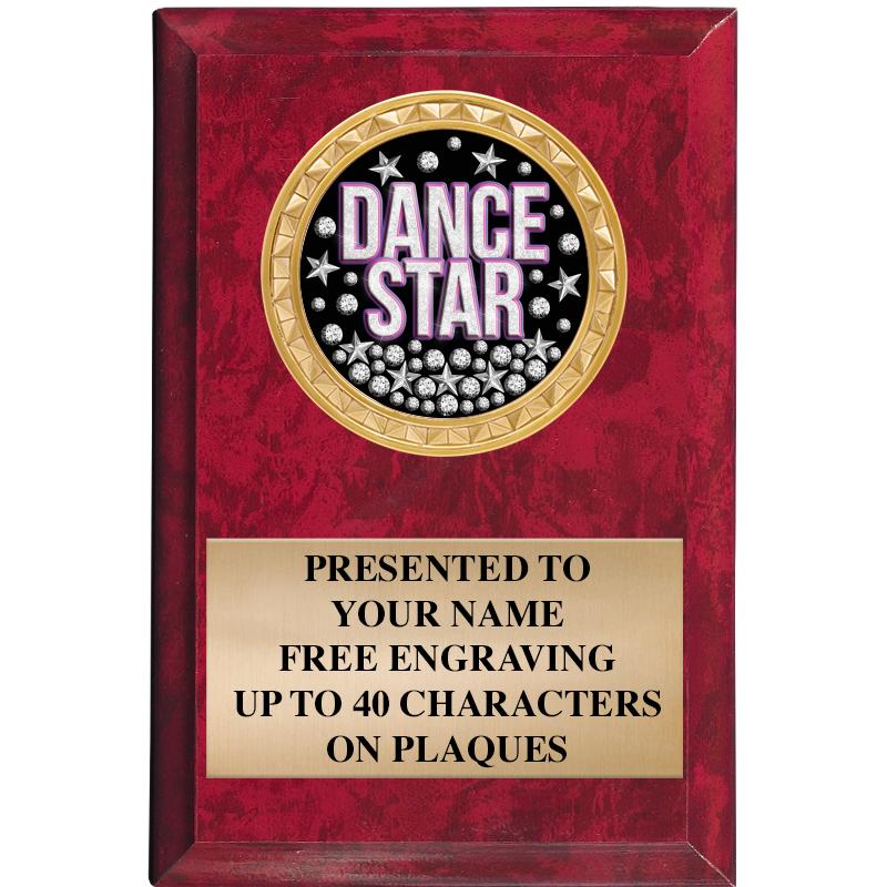 4" X 6" RED MBL INSERT PLQ