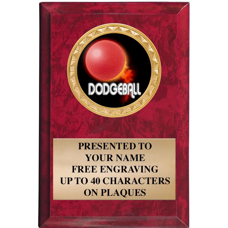 4" X 6" RED MBL INSERT PLQ