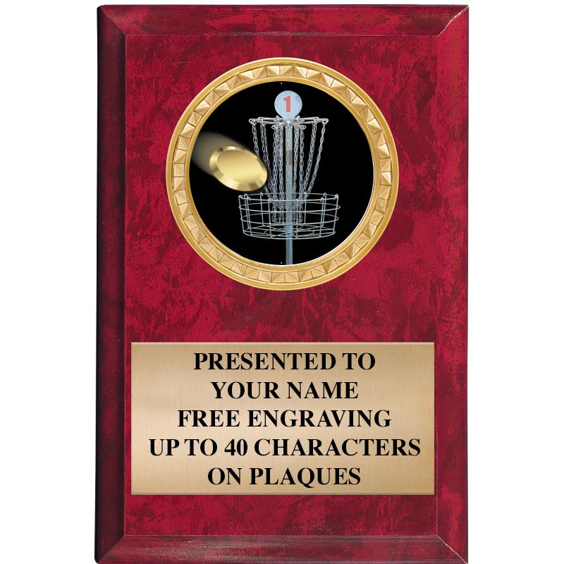 4" X 6" RED MBL INSERT PLQ