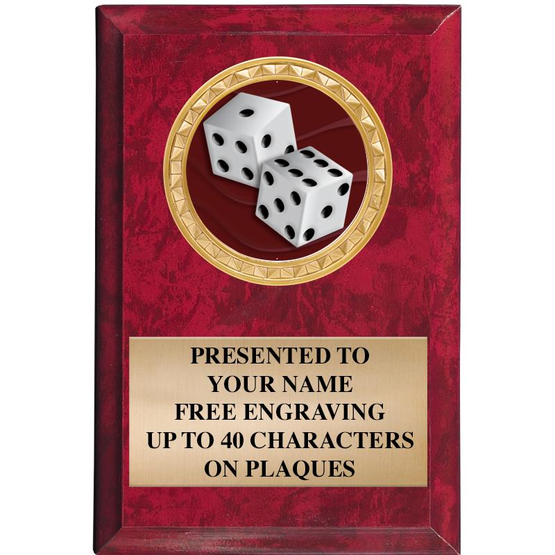 4" X 6" RED MBL INSERT PLQ