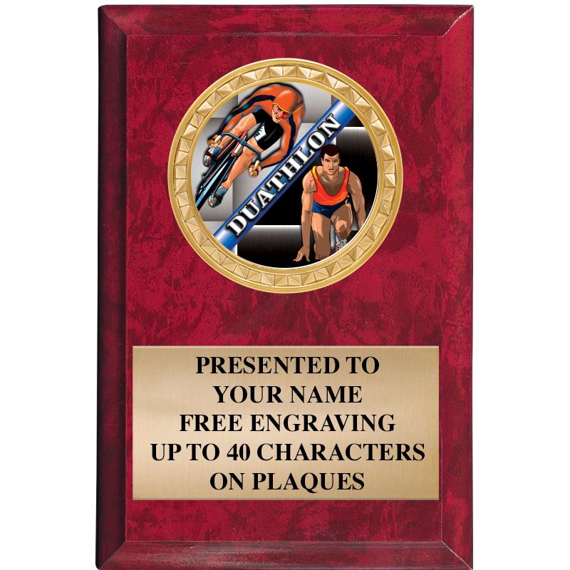 4" X 6" RED MBL INSERT PLQ