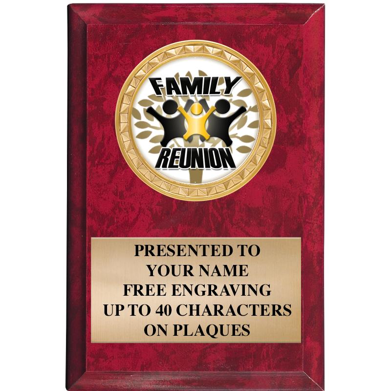 4" X 6" RED MBL INSERT PLQ