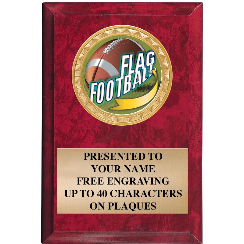 4" X 6" RED MBL INSERT PLQ