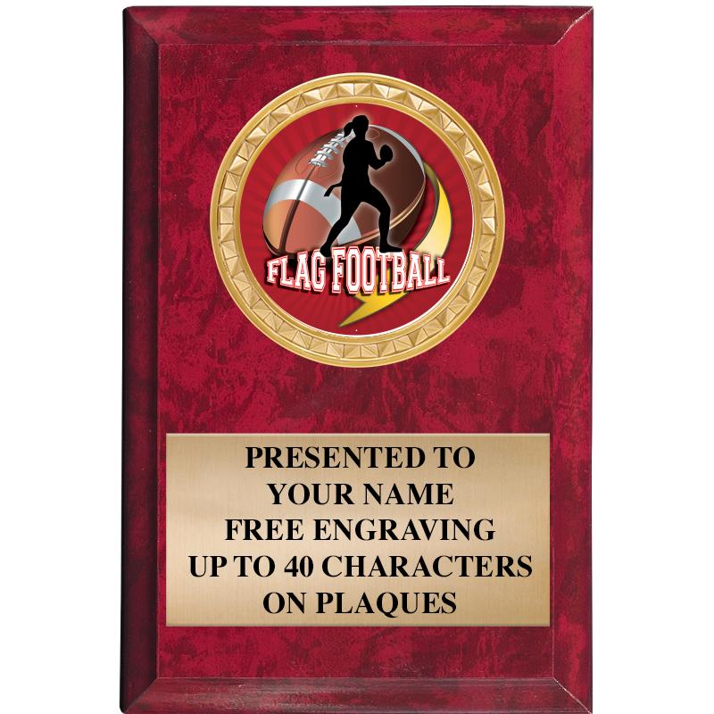 4" X 6" RED MBL INSERT PLQ