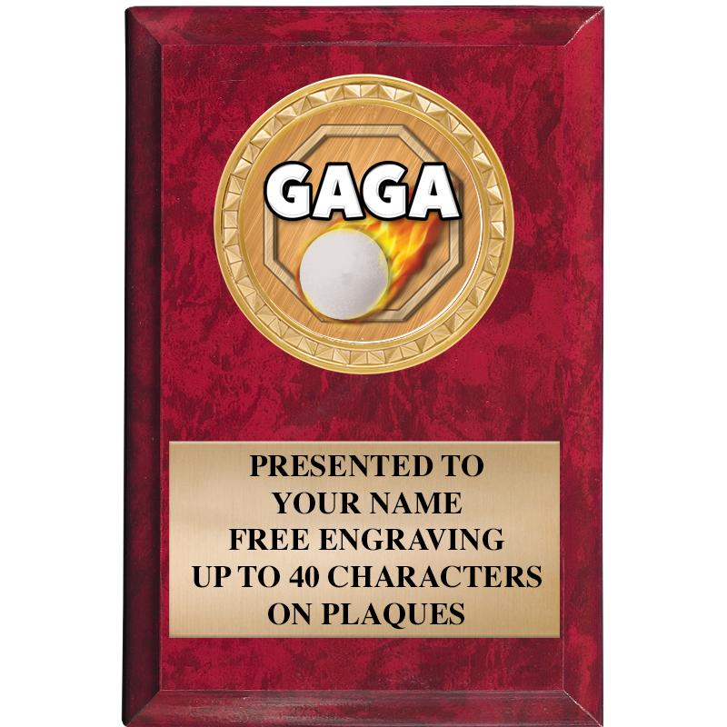 4" X 6" RED MBL INSERT PLQ