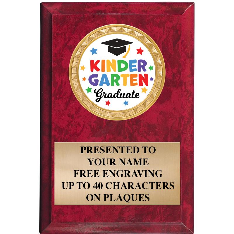 4" X 6" RED MBL INSERT PLQ