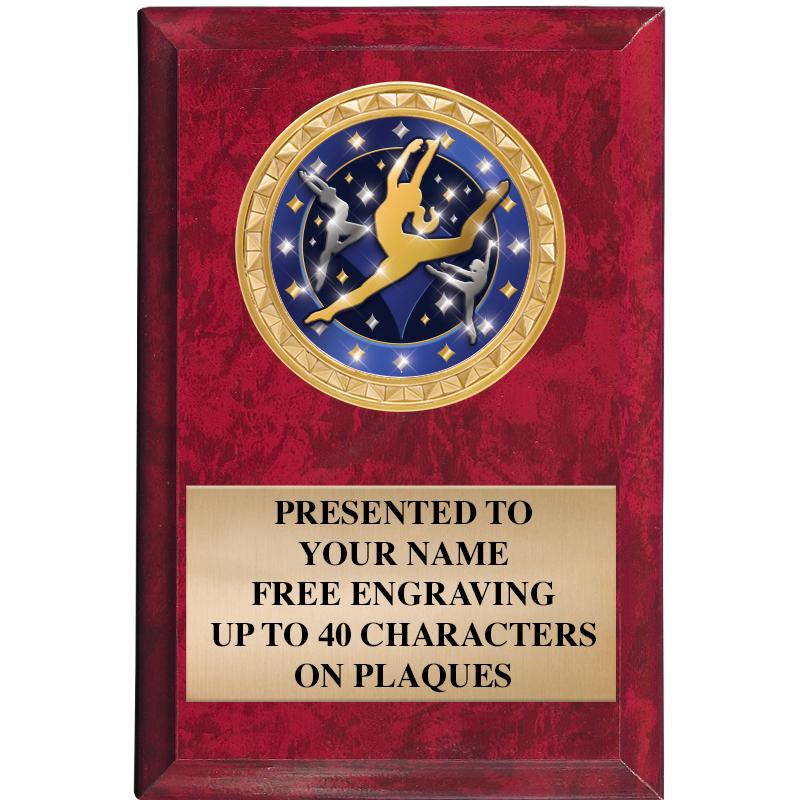 4" X 6" RED MBL INSERT PLQ