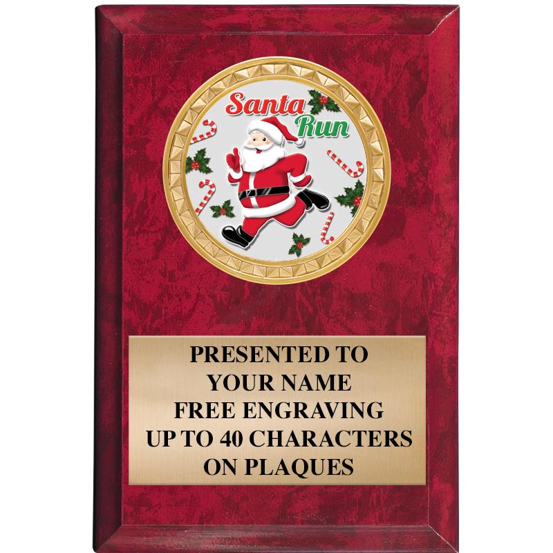 4" X 6" RED MBL INSERT PLQ